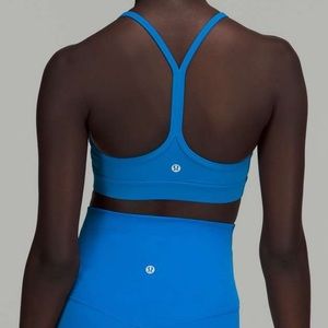 NWOT lululemon flow y bra - poolside